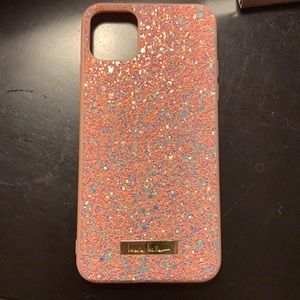 nicole miller glitter phone case